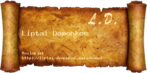 Liptai Domonkos névjegykártya